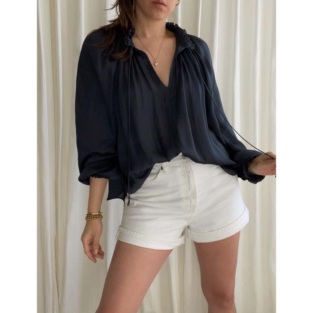ANISTON BLOUSE — In Navy - Picture 4 of 9
